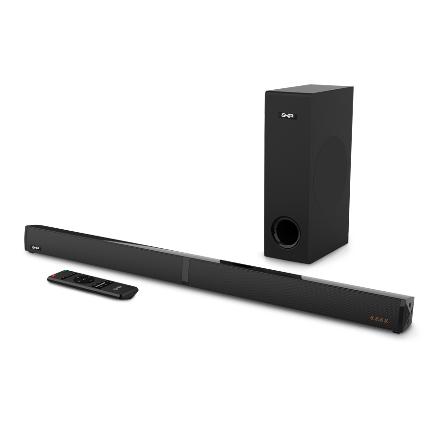 BARRA DE SONIDO DETACHABLE GHIA 2.1 CANALES/BLUETOOTH/USB/AUX/HDMI ARC/ OPTICO 100W RMS