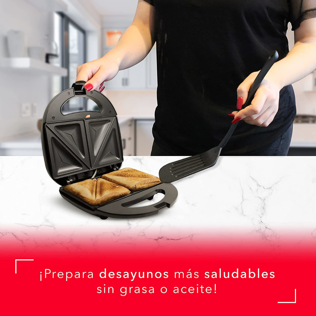 Sandwichera Tostadora Lidl Roja Sandwichera Eléctrica