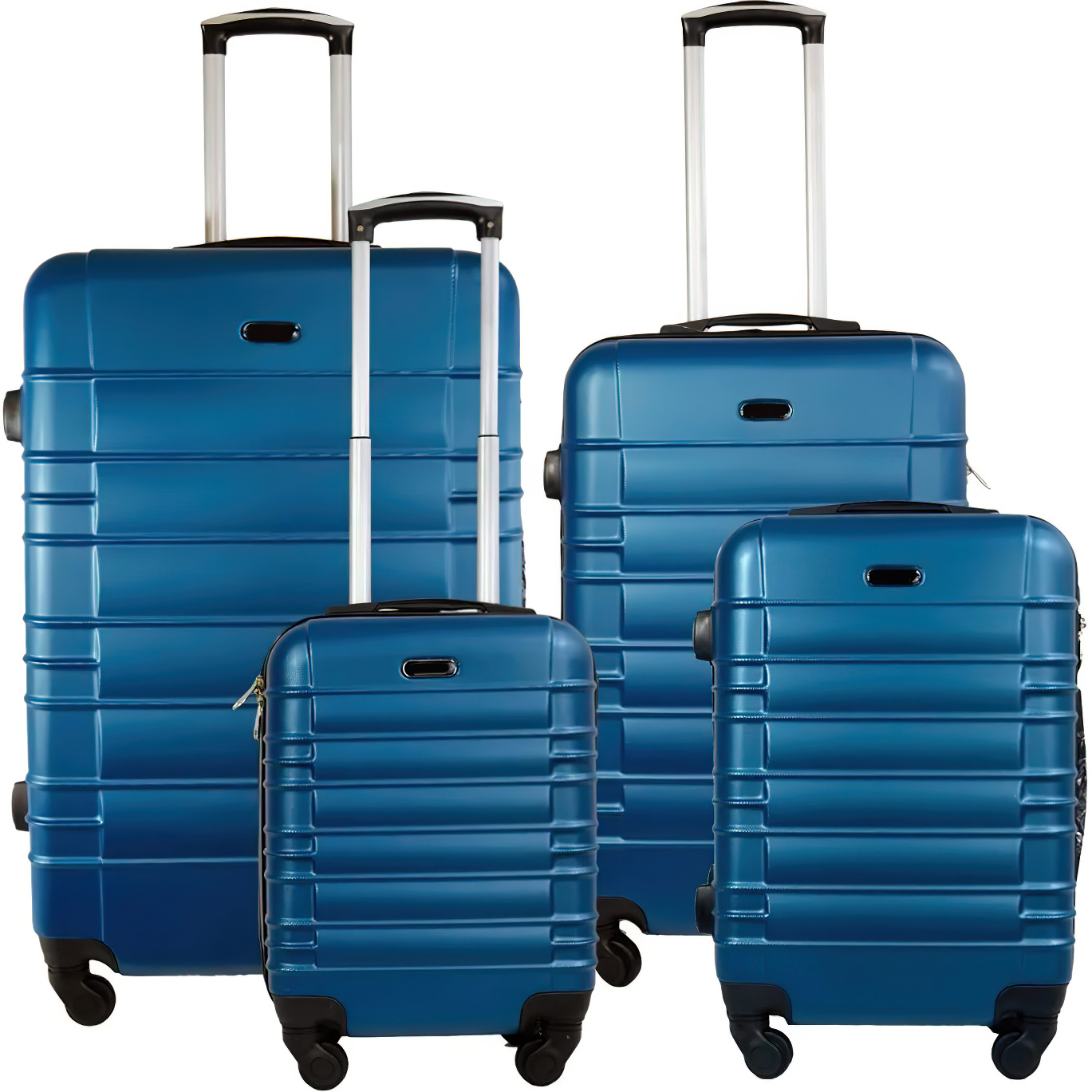 Maleta Rigida Set 4 Maletas de Viaje 4 Ruedas Azul 16" 20" 24" 28"