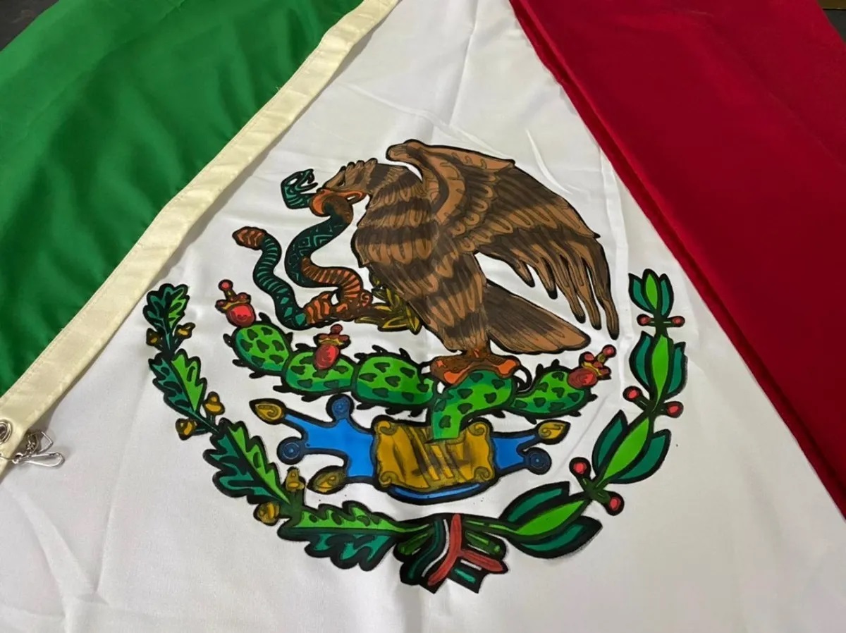 Bandera de mexico para exterior de intemperie de 90x1.58