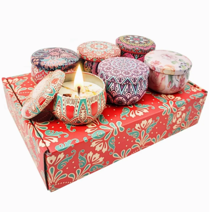 Vela De Aromaterapia, 6 Piezas Velas Aromaticas Cera De Soja