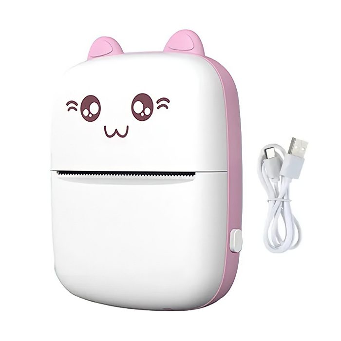 Impresora Térmica Bluetooth Portátil Rosa.