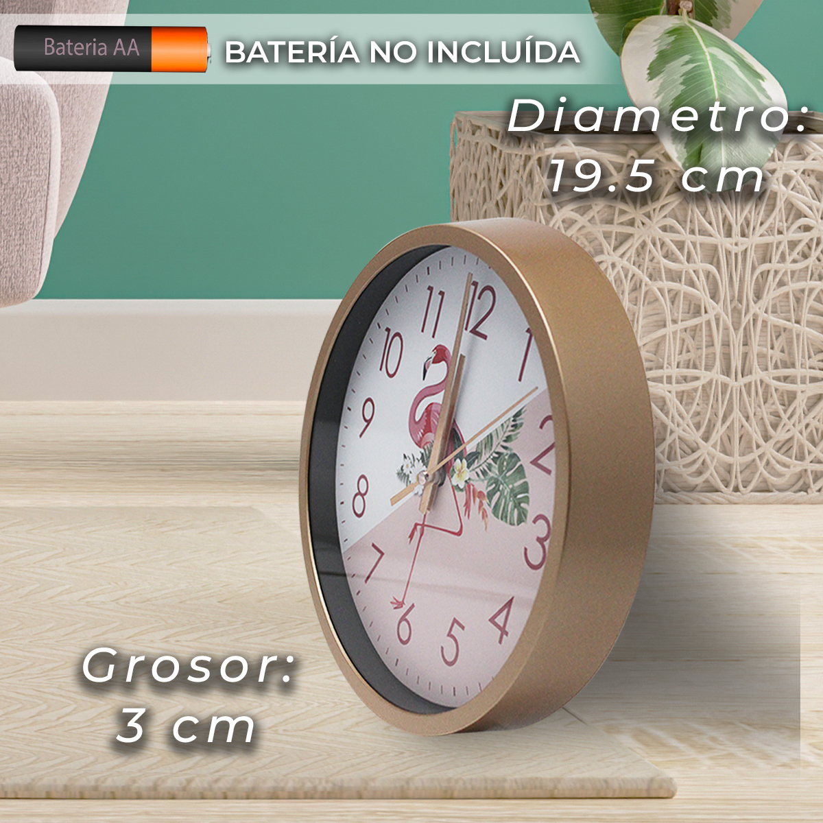 Reloj De Pared Moderno Decoracion Minimalista Silencioso Con
