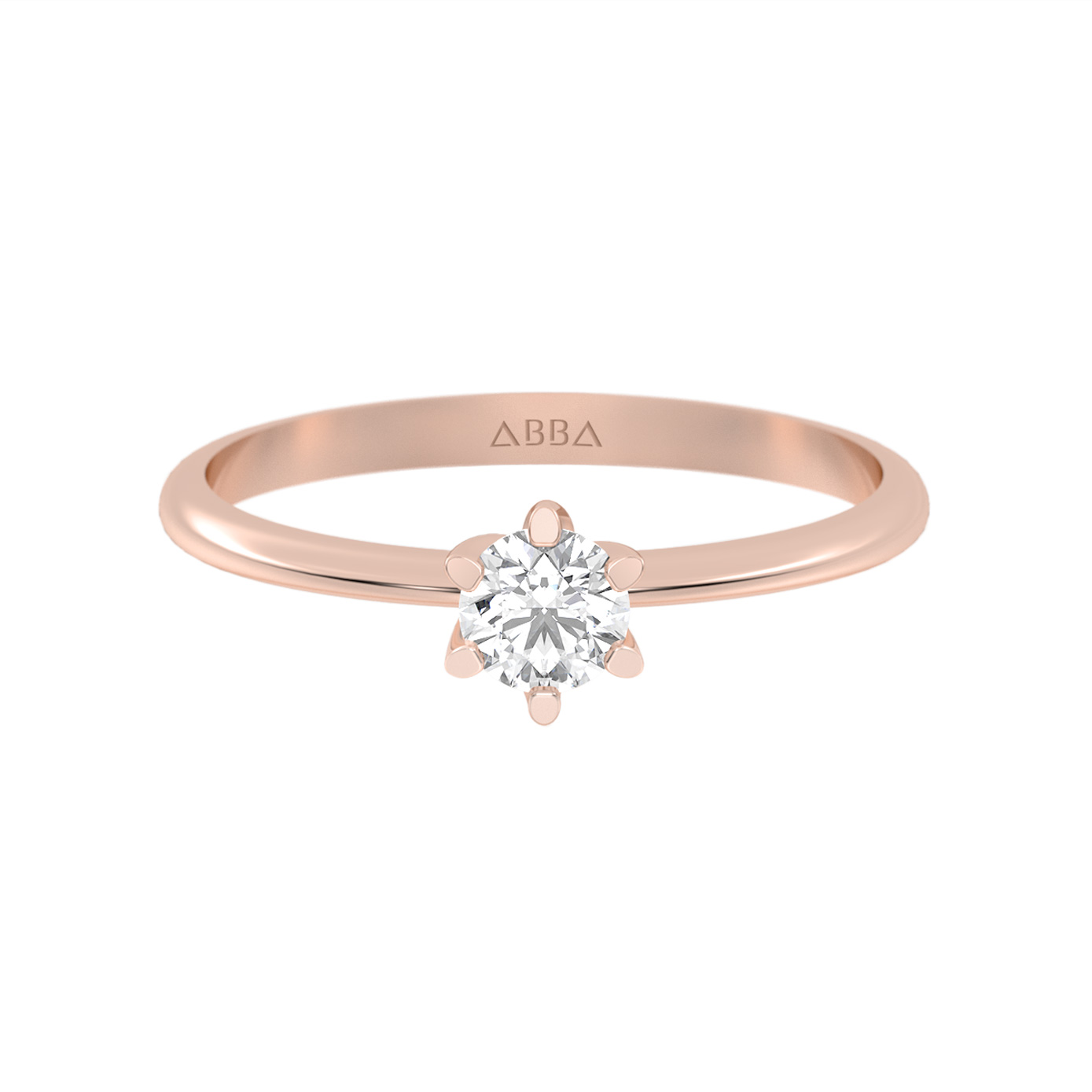 ANILLO DE PROMESA ORO ROSA 10K HOLY ABBA JOYAS