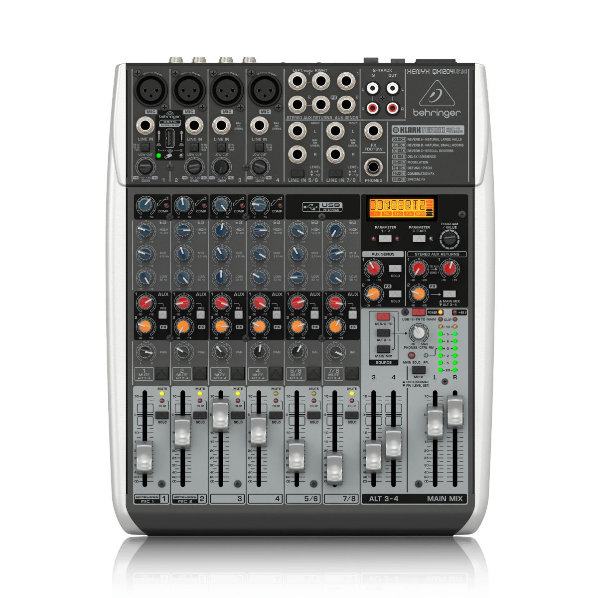 Mezcladora Behringer Xenyx Qx1204usb 12 Canales Efectos.