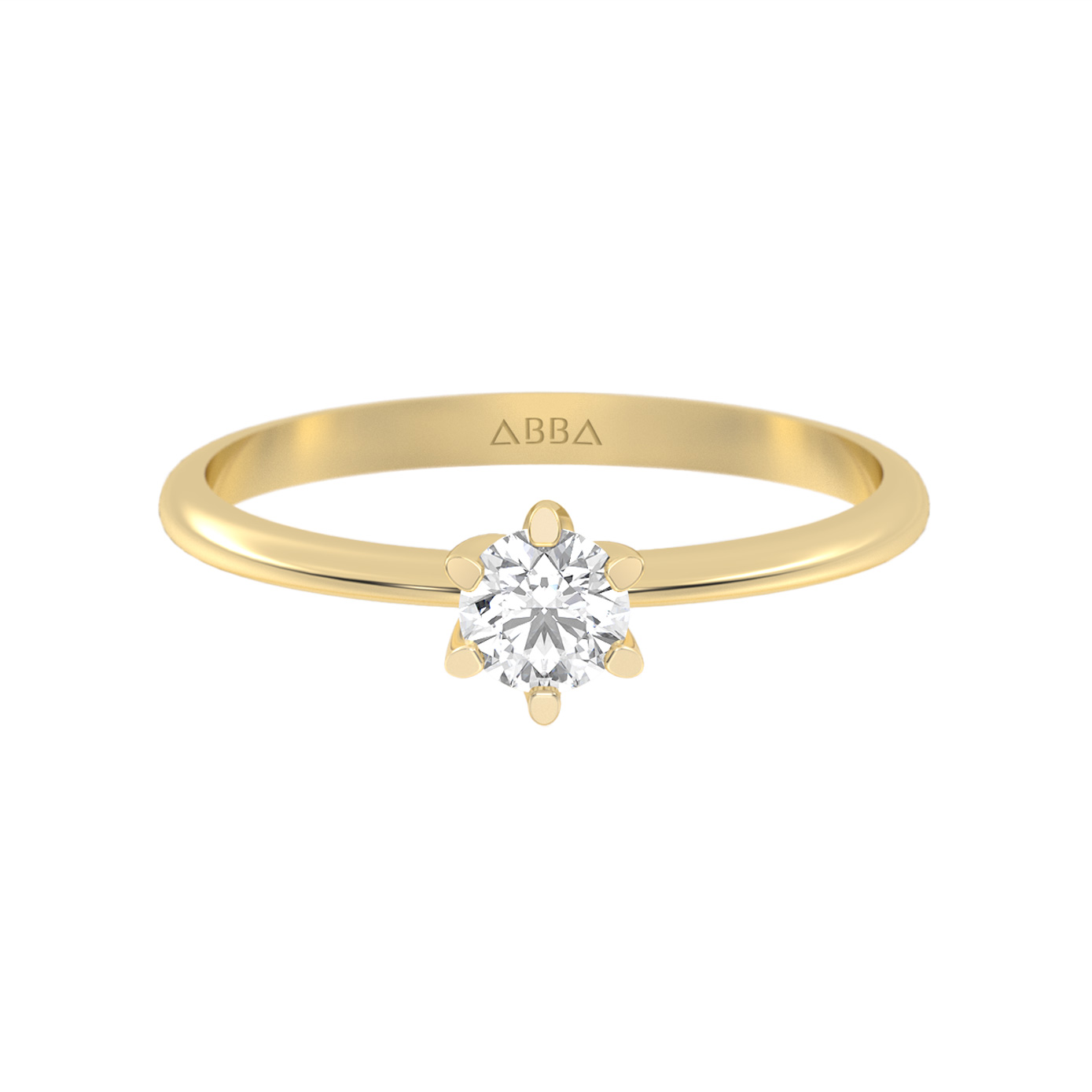 ANILLO DE PROMESA ORO AMARILLO 14K HOLY ABBA JOYAS