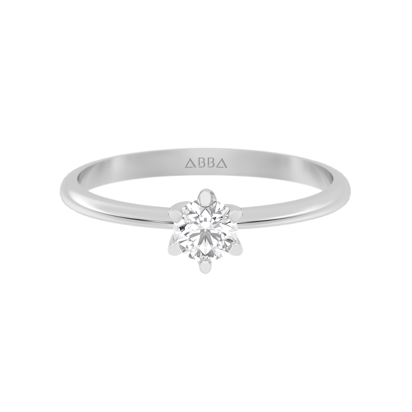 ANILLO DE PROMESA ORO BLANCO 14K HOLY ABBA JOYAS