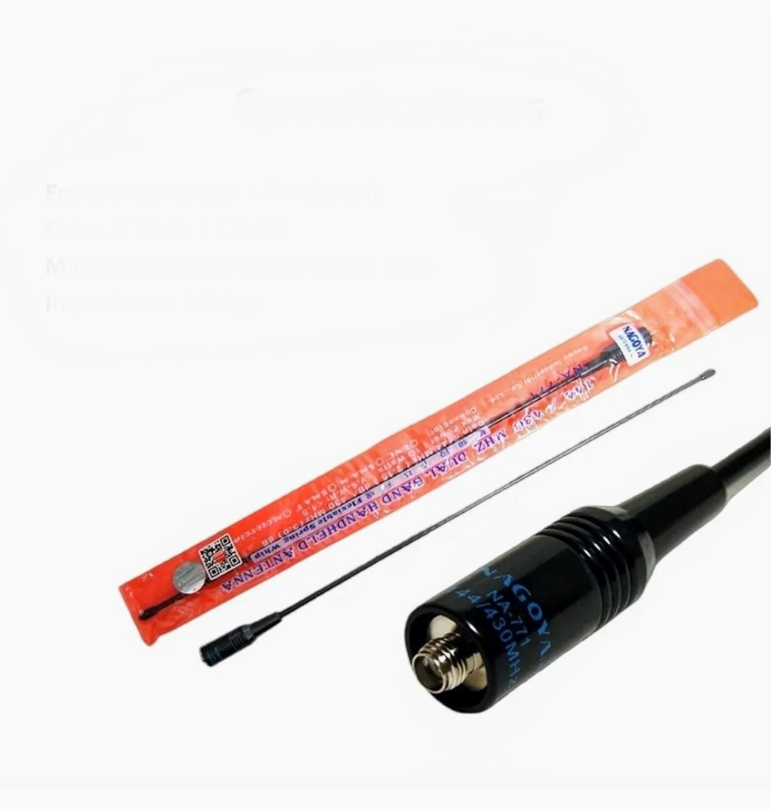 Nagoya NA-771 Set Con 2 Antena SMA-Hembra 10 Watts Para Radios VHF/UHF Flexible 