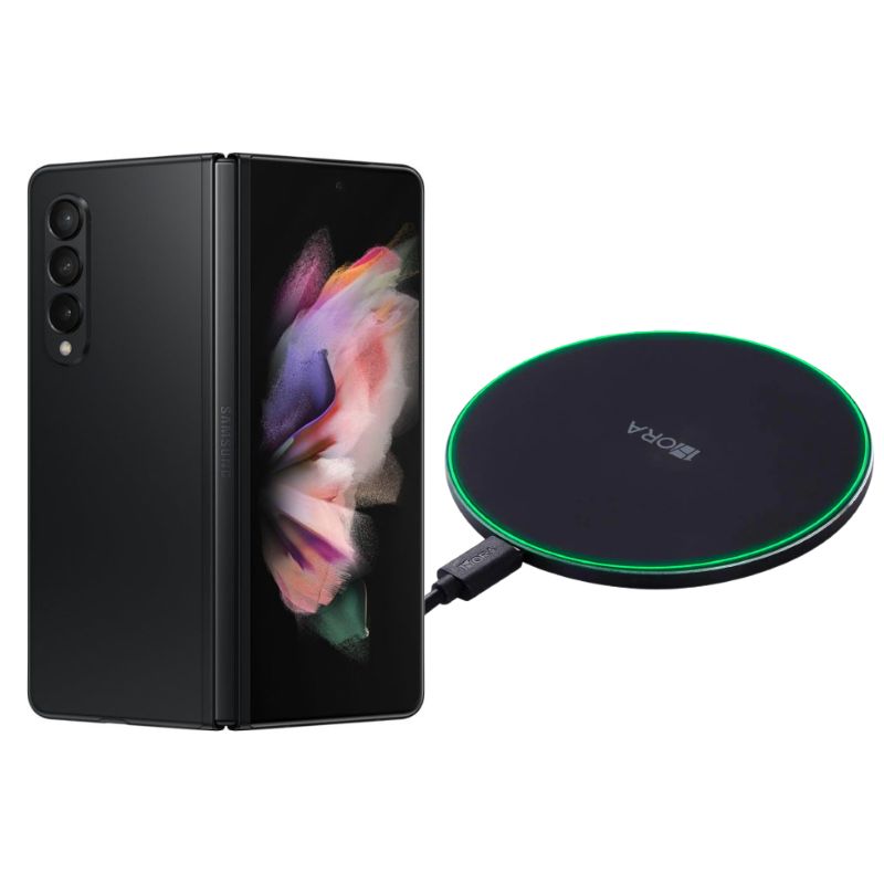 Galaxy Z Fold 3 256GB Negro Reacondicionado Grado A + Cargador Genérico