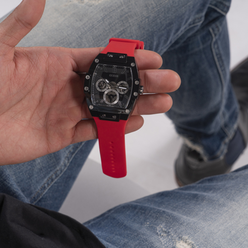 Guess Men Reloj Guess Hombre Rojo Reloj GUESS PHOENIX Red GW0203G5