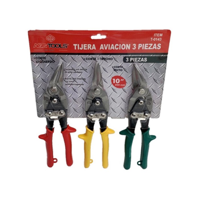 Tijeras de aviador 3 pz para corte de lamina