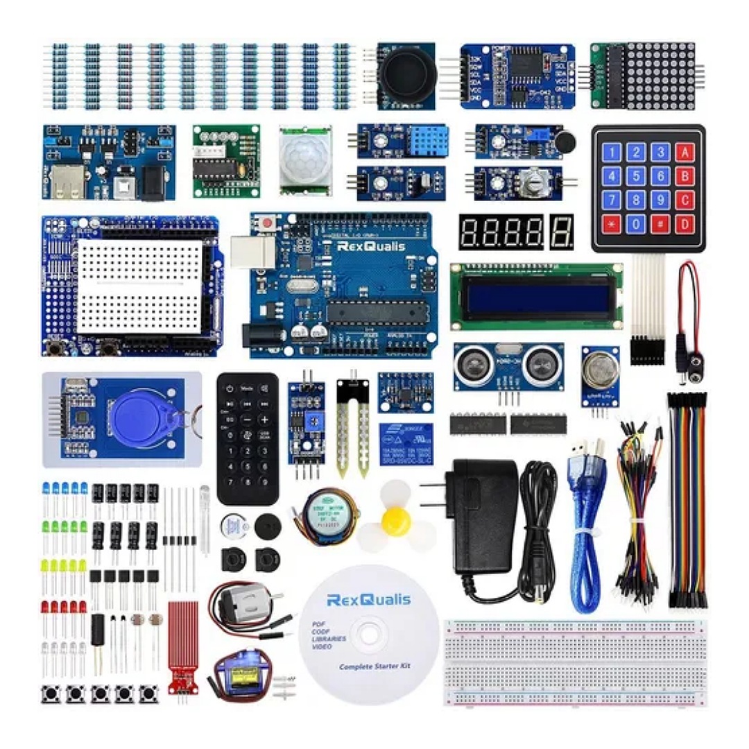 Kit Compatible C/ Arduino Uno R3 Con Español Tutorial.