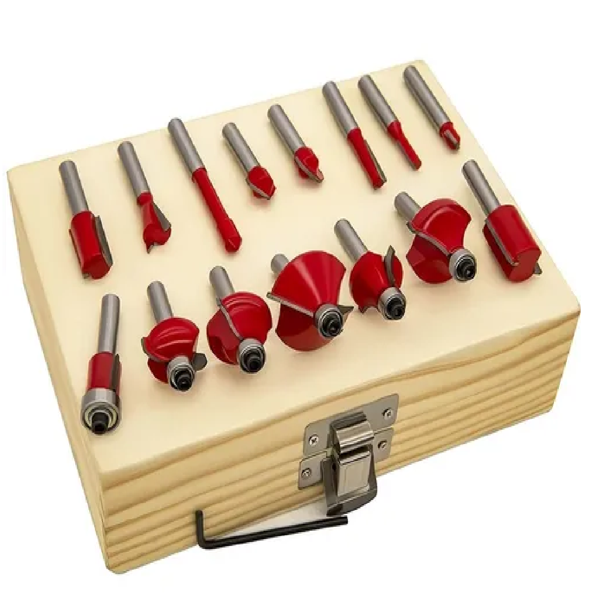 Kit Brocas Fresa Router Estuche Madera Carpinteria