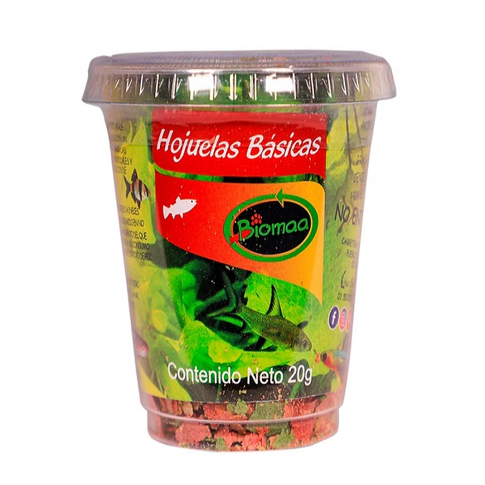 Hojuelas Basicas para Peces 20g No enturbia el agua  3  pzs - Biomaa