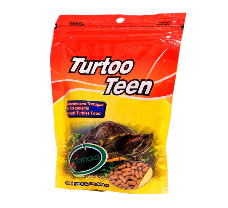 Turtoo Teen Alimento balanceado para tortugas jovenes en bolsa 100g  2pzs - Biomaa