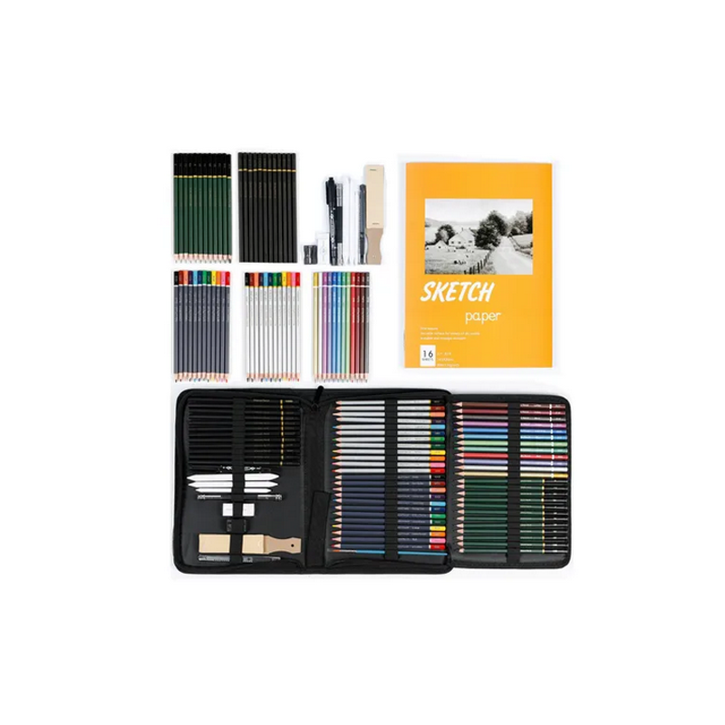 Kit De Lápices De Dibujo Y Boceto Con Accesorios 71 Piezas.