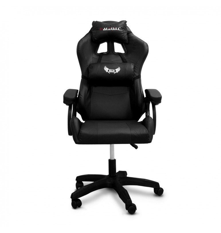 Silla Gamer ergonómica reclinable negro con cojín lumbar hasta 150 Kg .