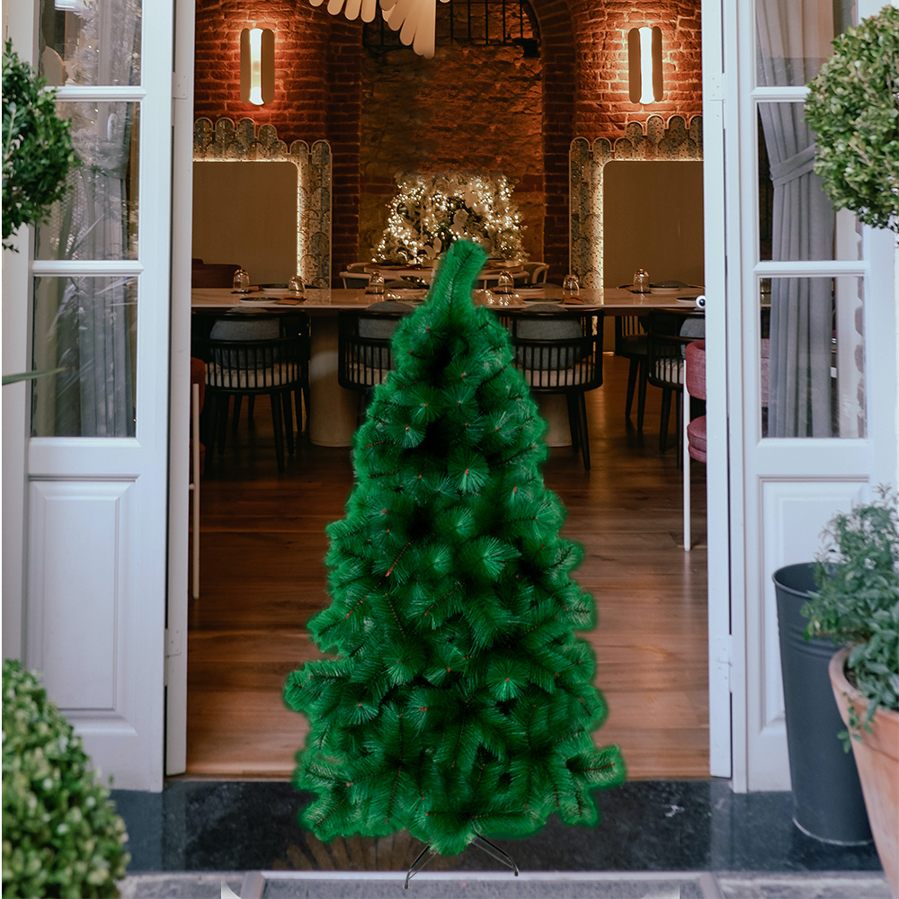 Arbol Pino De Navidad Verde 150 Cm Esponjado Ramas Gruesas