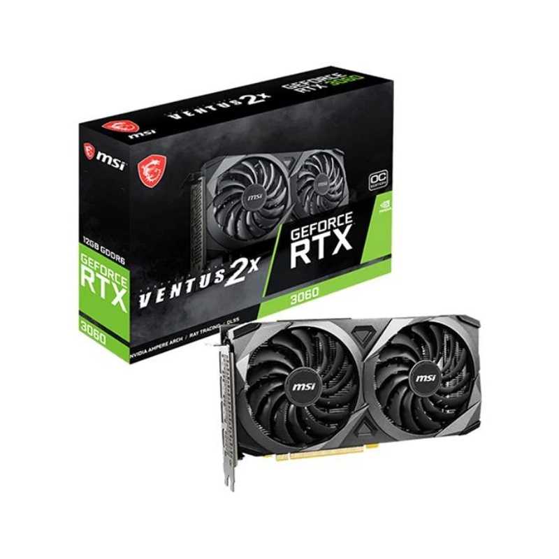 Tarjeta De Video Msi Geforce Rtx 3060 Ventus 2X 12Gb Oc Gddr6, Negro.