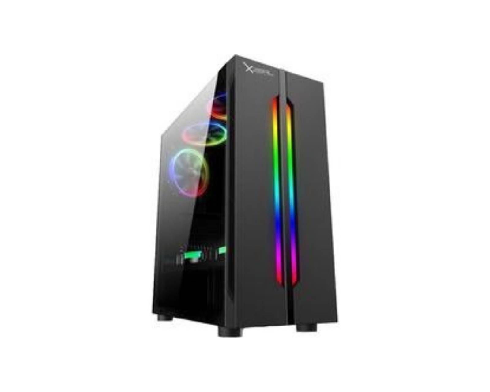 Gabinete Xzeal Xz120 C/Ventana Rgb, Atx/Micro Atx/Mini-Atx, Sin Fuente, Negro.