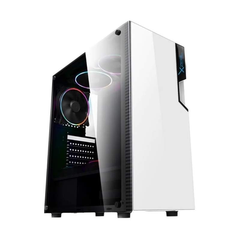 Gabinete Xzeal Xz130, C/Ventana, Atx/Micro Atx/Mini-Itx, Sin Fuente, Blanco.