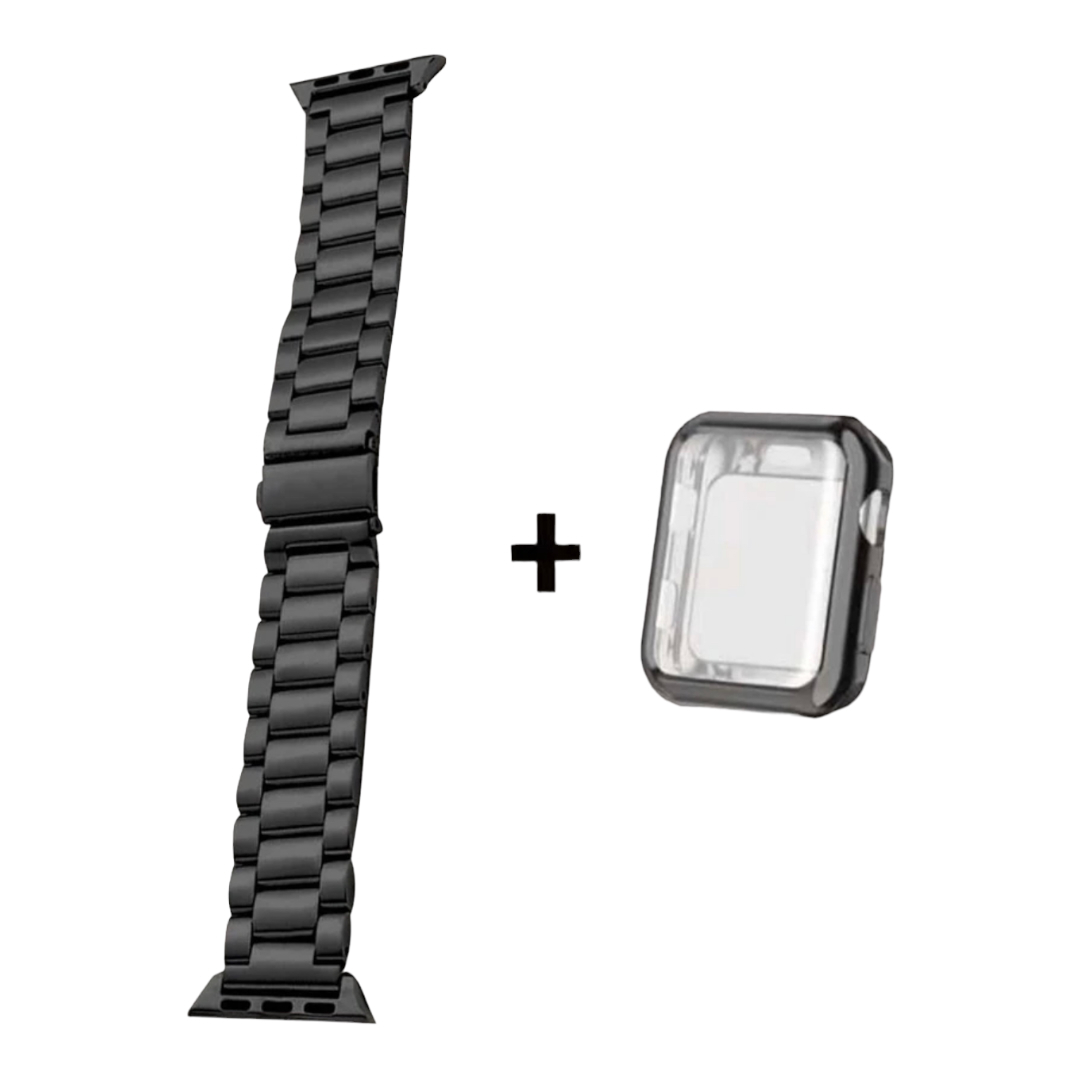 Correa Eslabones Mas Carcasa Compatible Con Apple Watch.
