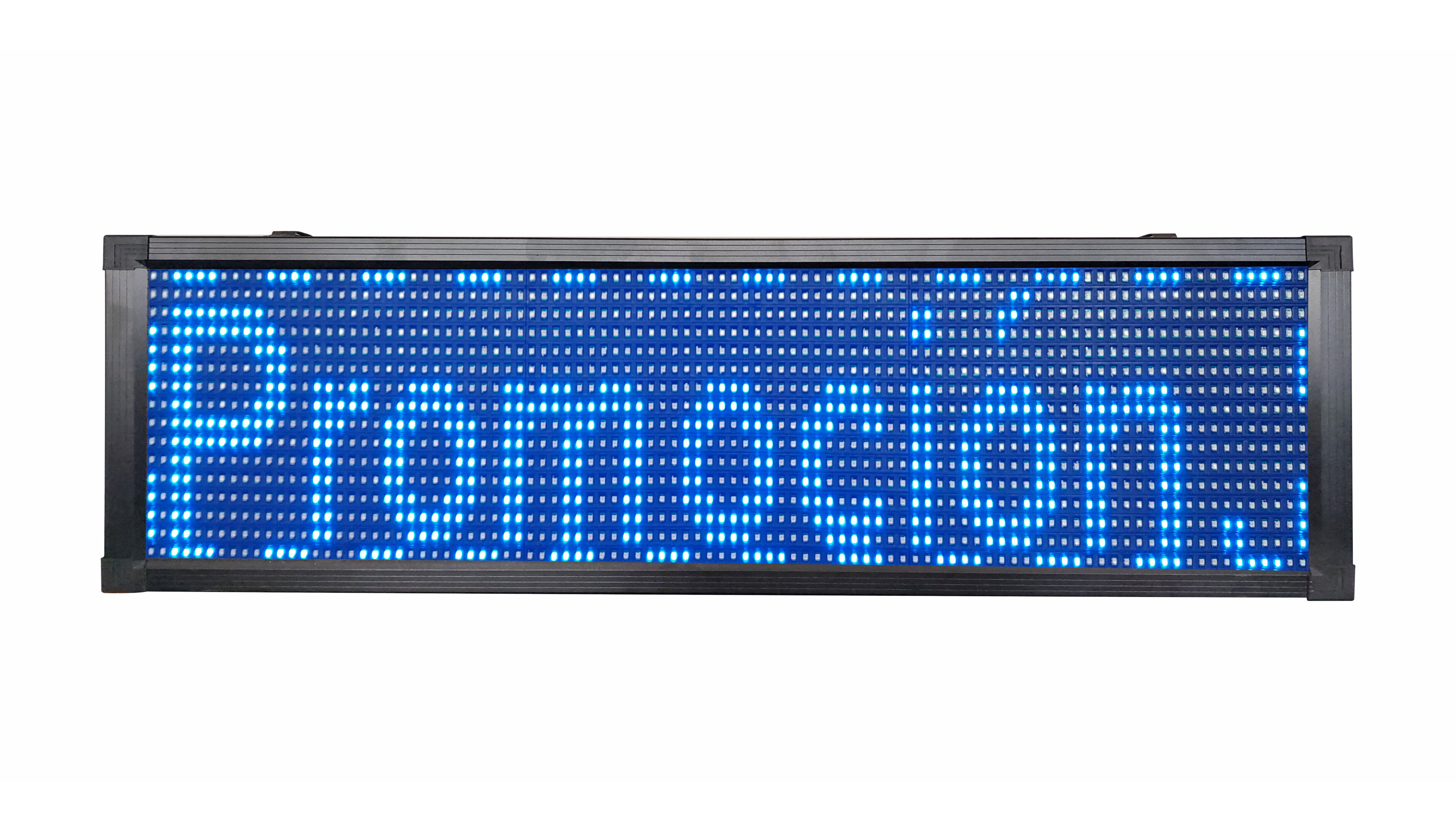 Letrero Led Programable Azul Por Wifi 100x20cm Para Publicidad, Facil de usar.