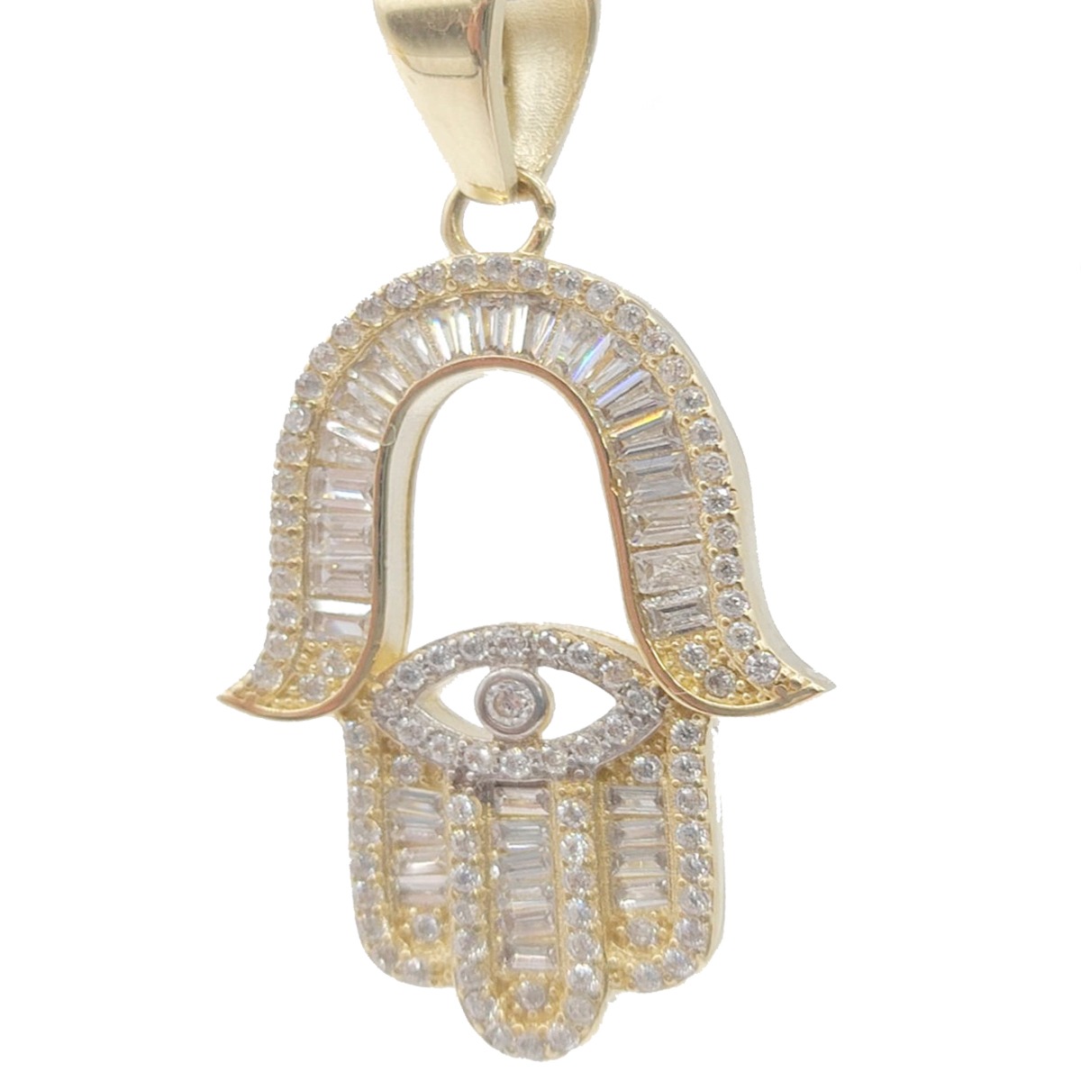 Ciondolo Portafortuna In Oro Giallo 14KT 3D Italiano Mano Cornuto - Foto 10