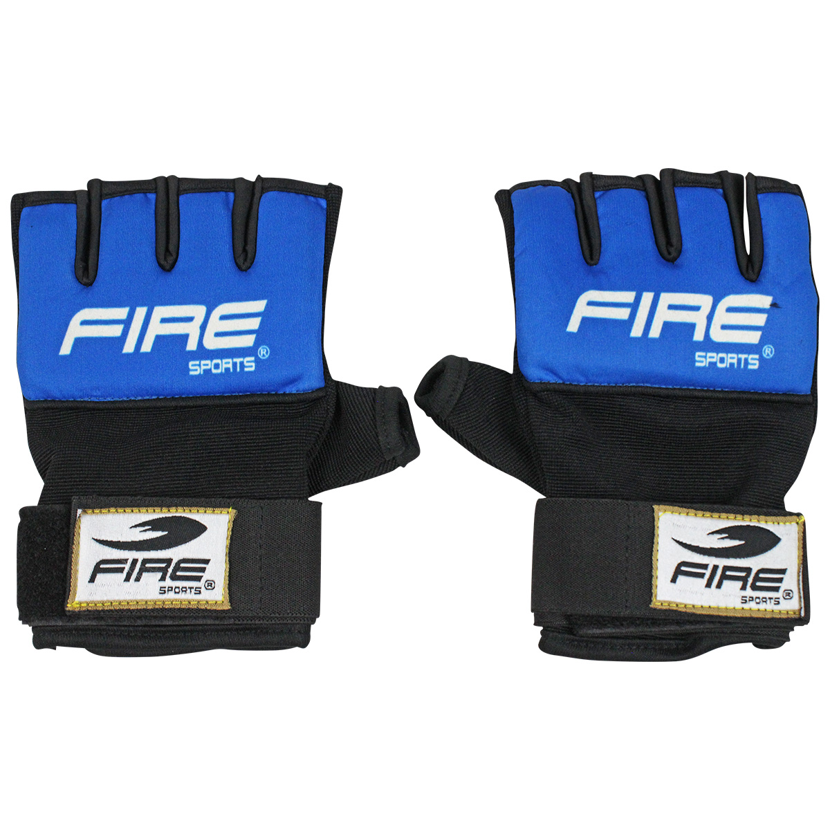 Guantes de Gel con vendaje Fire Sports para box y artes marciales Azul