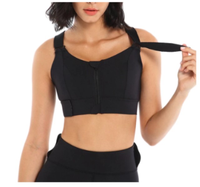 Bra Deportivo Full Coverage Ajustable Yoga, Gym Yofit Negro.