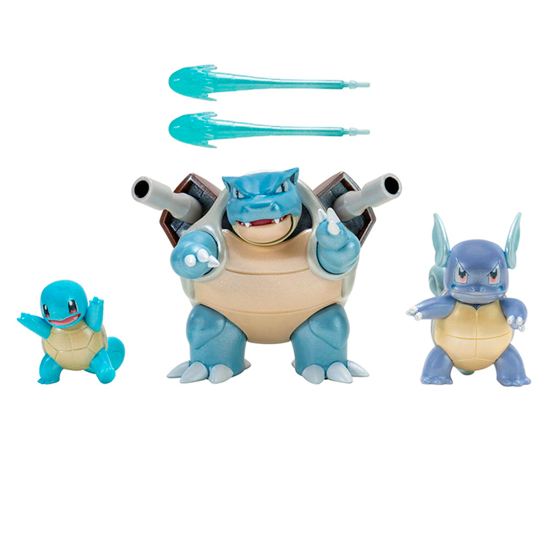 Pokemon Multipack Selec Squirtle + Wartortle + Blastoise.