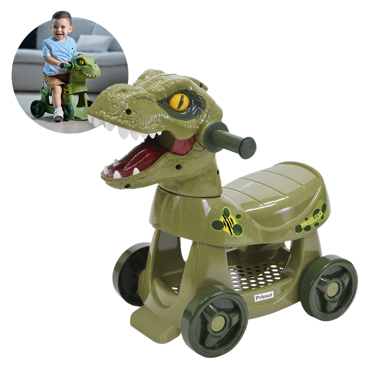Montable Infantil Roller Prinsel De Dinosaurio