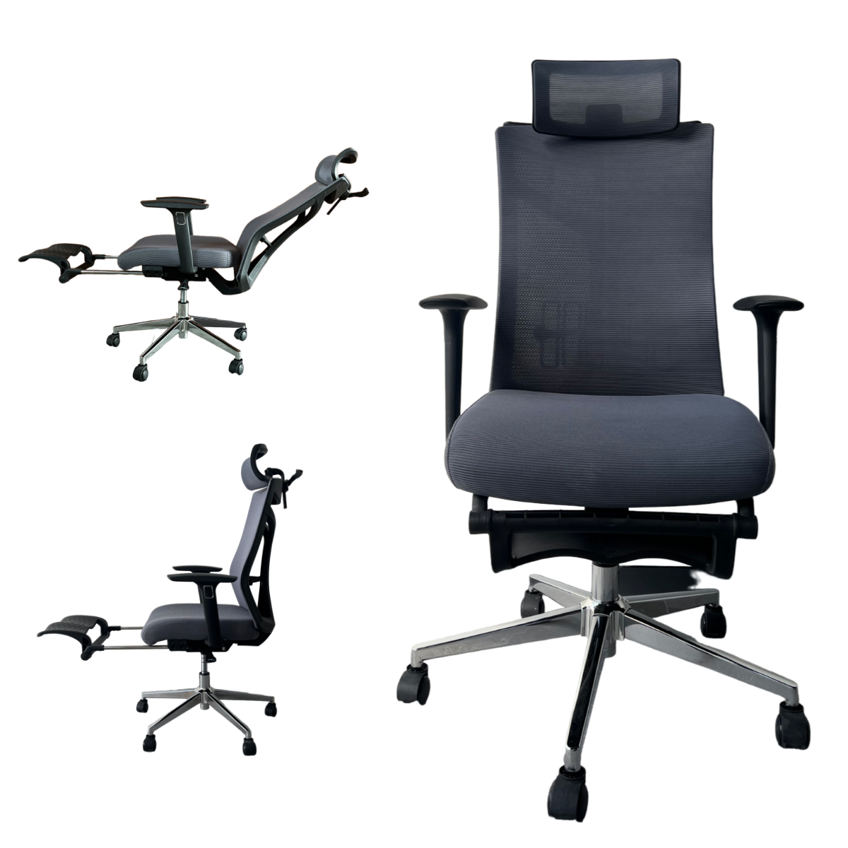 Silla de Oficina con cabecera, Soporte Lumbar y Soporte para pies Ajustable Silla Gamer sillas para Escritorio Silla ergonómica.