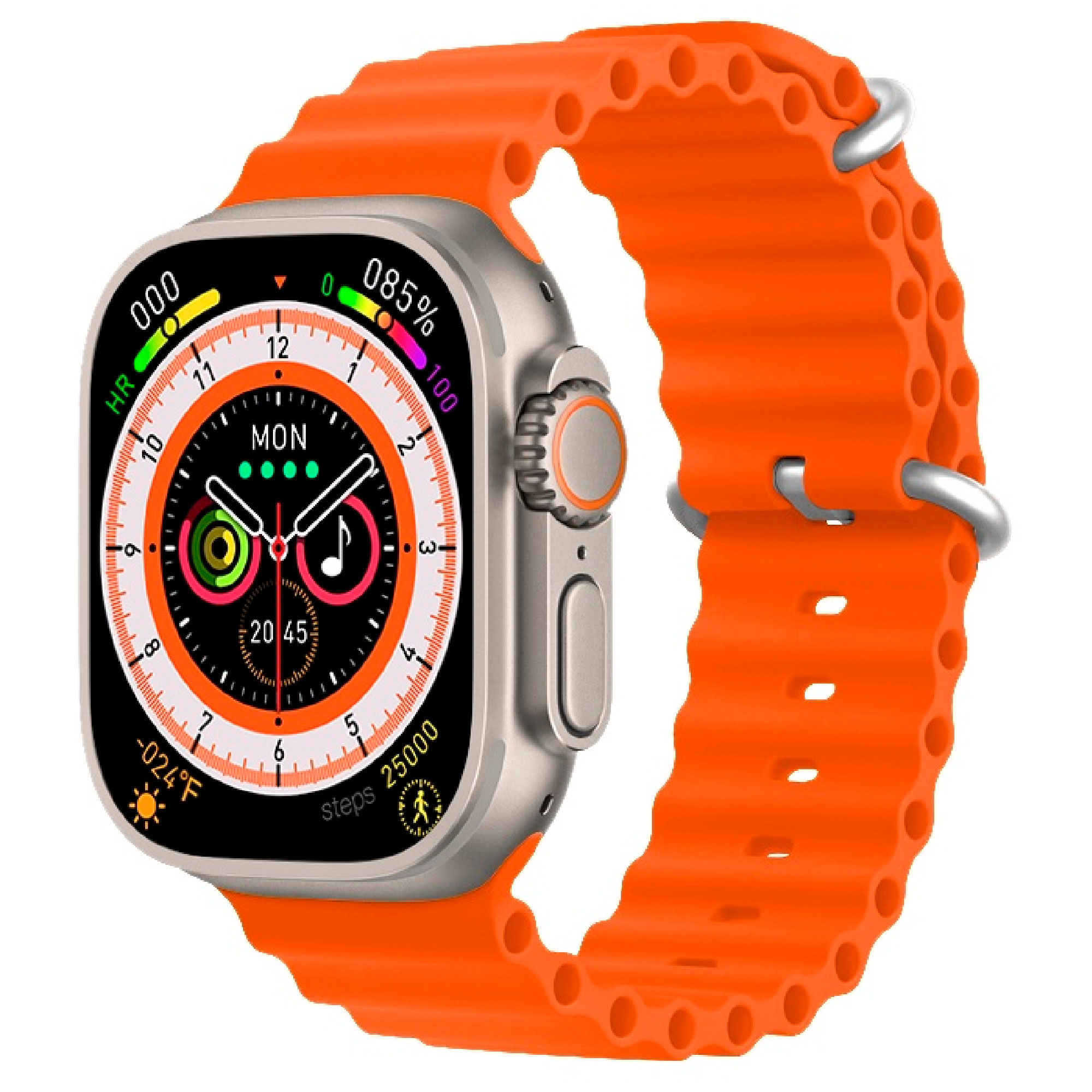 Reloj Smartwatch VAK B6 Ultra Bluetooth NFC Calorias Presion Naranja