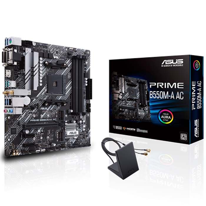 Tarjeta Madre ASUS PRIME PRIME B550M-A AC 4xDDR4 PCI-E USB3 Socket AM4.