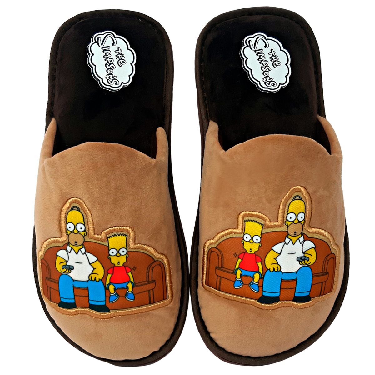 Pantufla Homero Simpson Color Camel Para