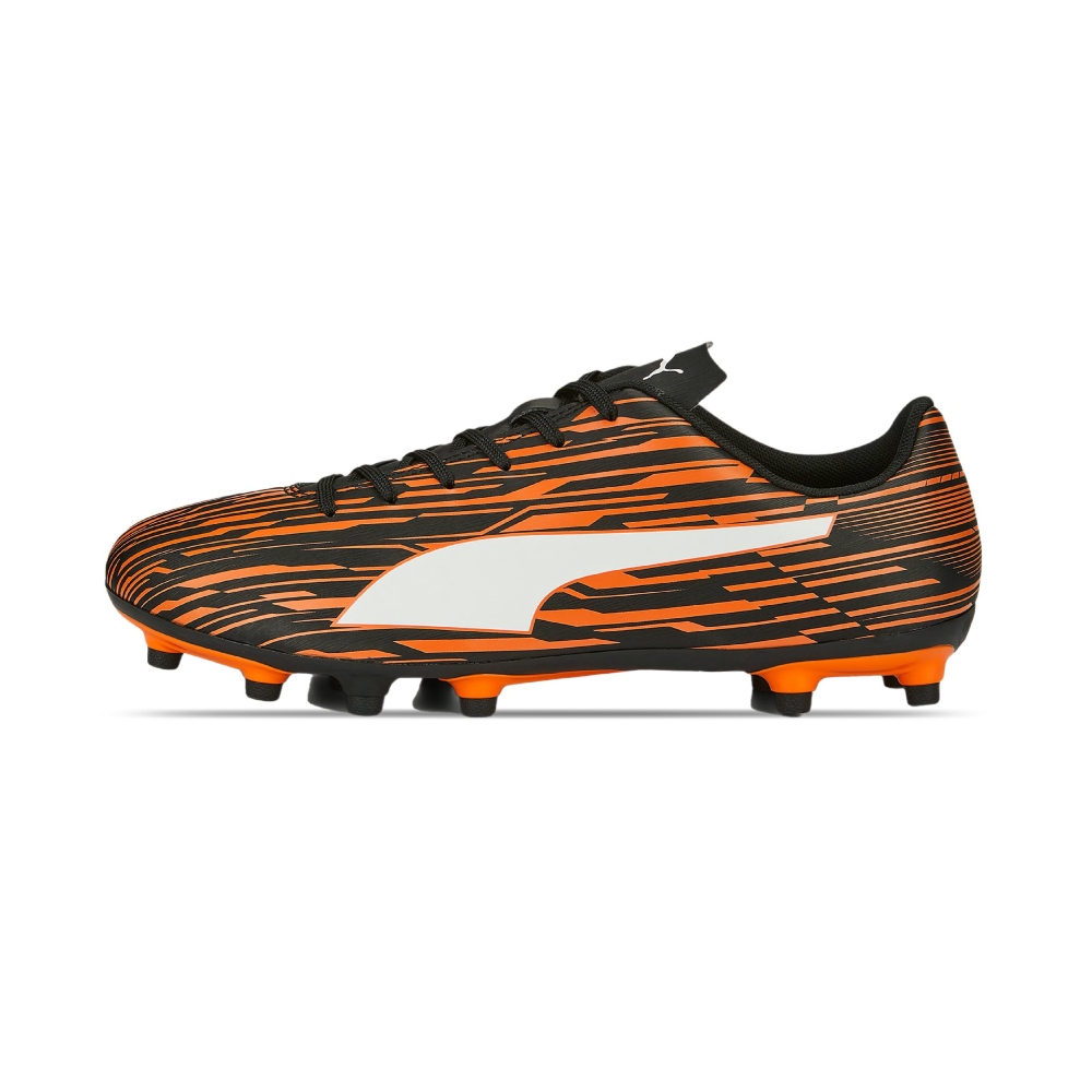 TENIS PUMA DE FUTBOL RAPIDO III FG/AG NEGRO/NARANJA DE HOMBRE