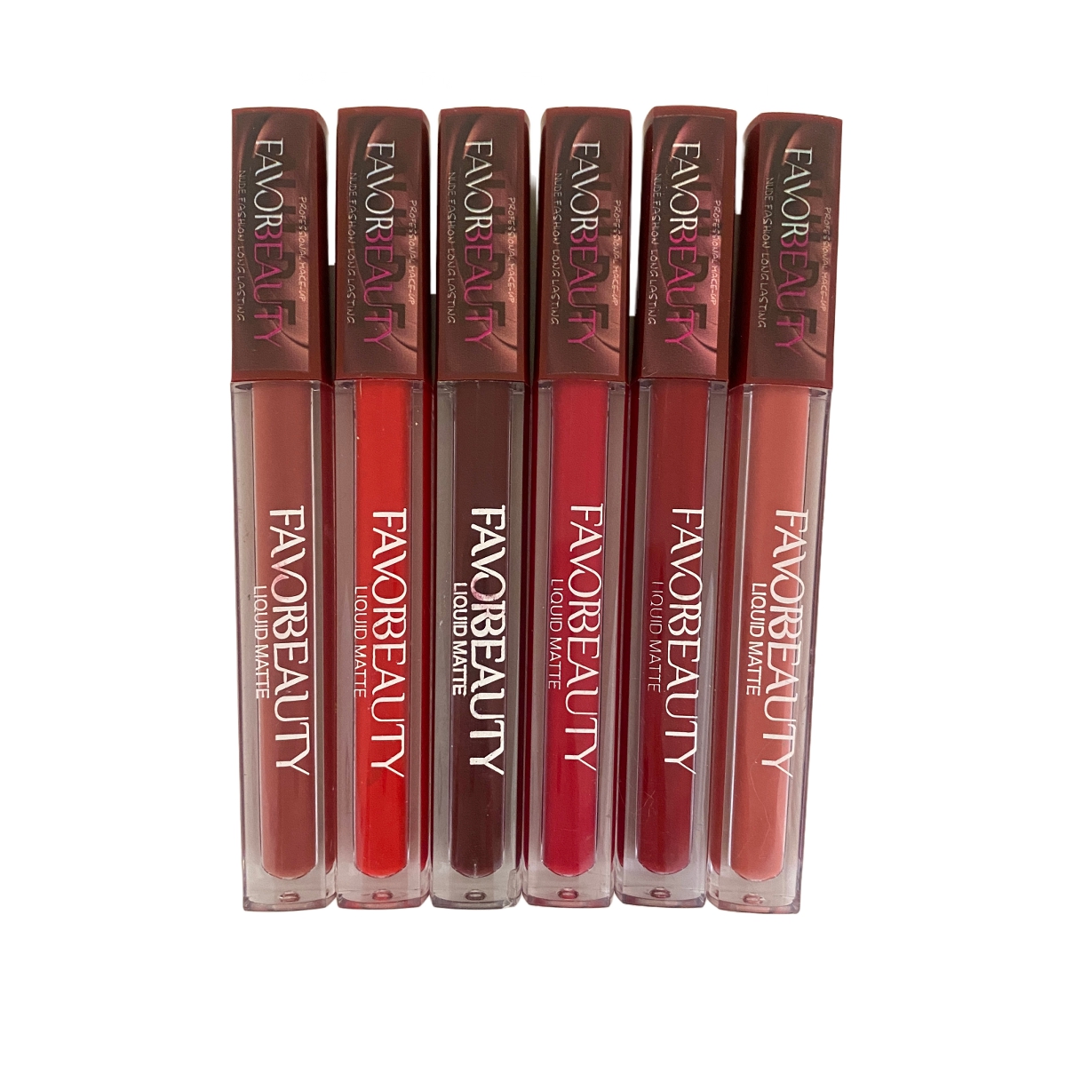 Set De 6 Labiales Líquidos Mate Colores Nude.