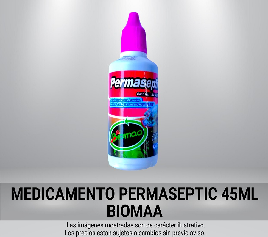 Permaseptic 45ml medicamento para peces 3 pzs - Biomaa