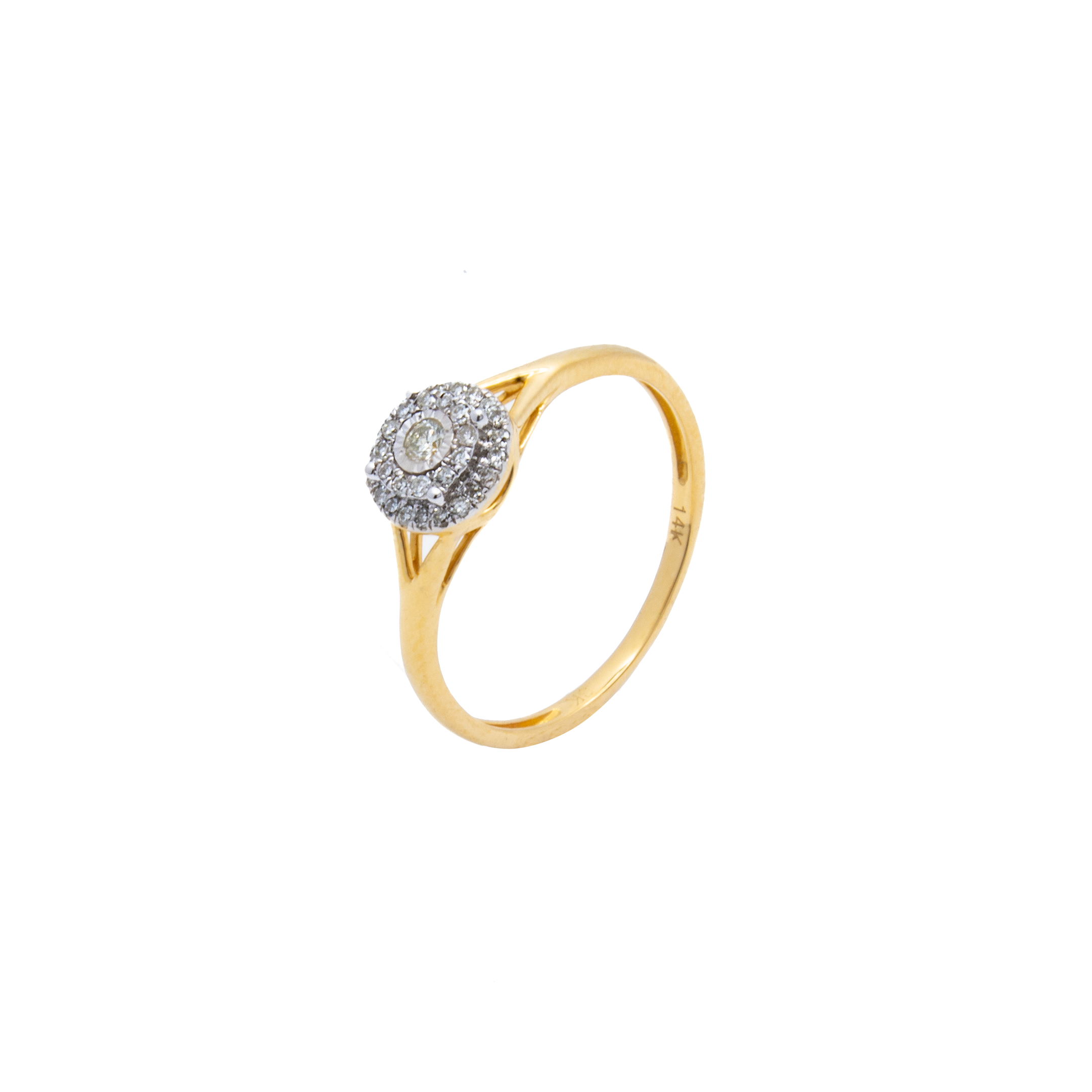 Anillo Diamante 15 Puntos Oro 14 Kilates.