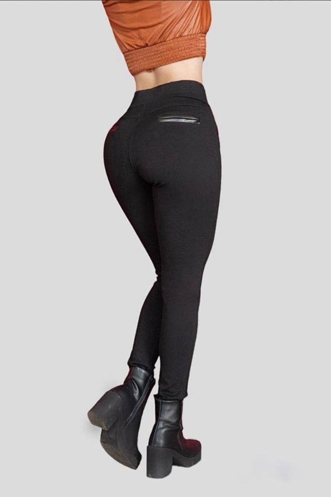 Leggins Anmi Mallas De Vestir O Casual Dama pantalón mujer color negro