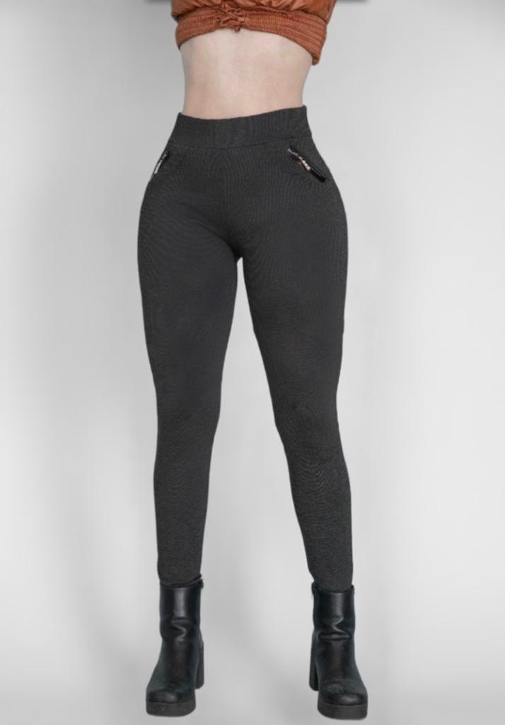 Leggins Anmi Mallas De Vestir O Casual Dama pantalón mujer color gris