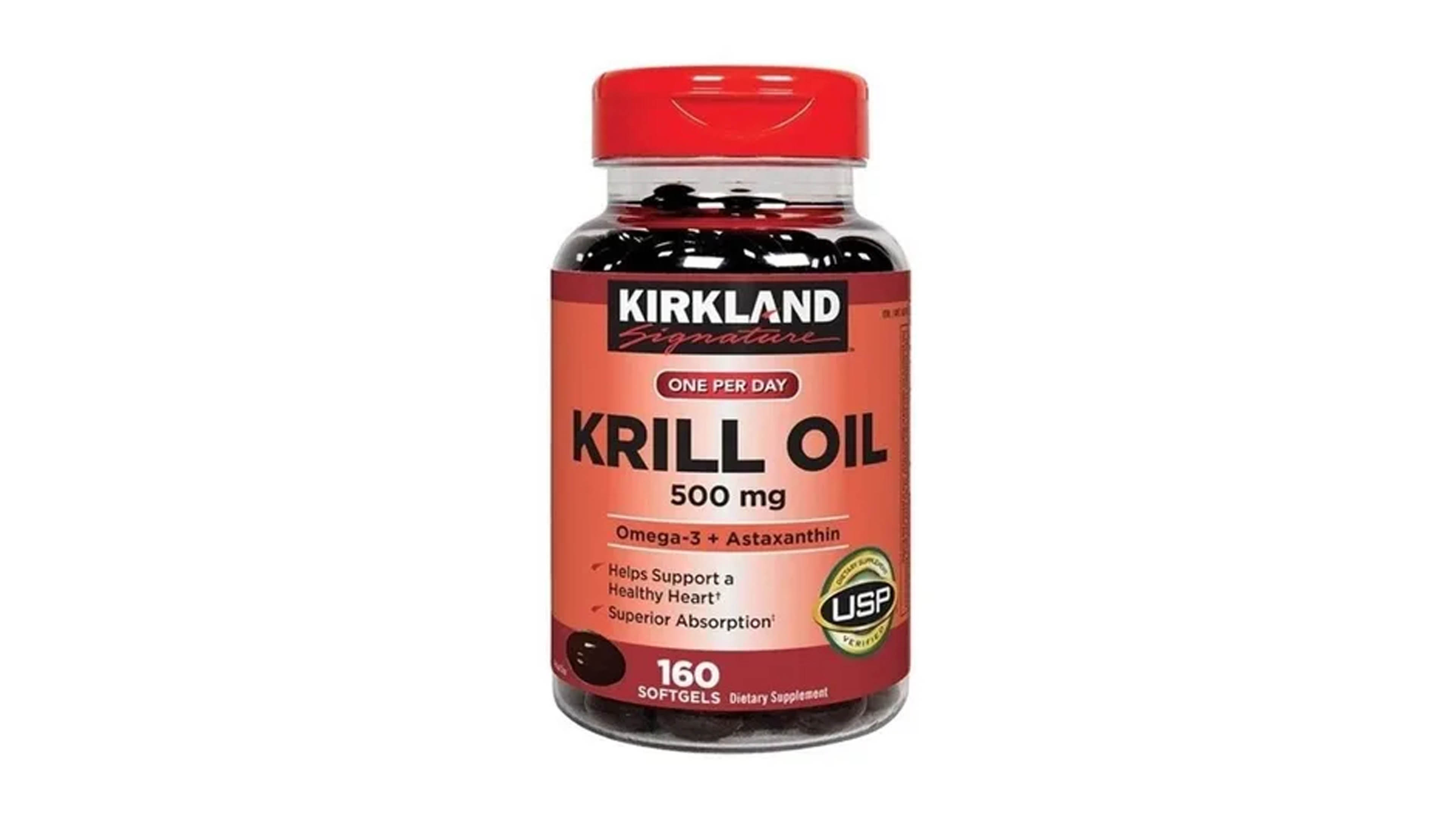 Aceite Krill Oil 500mg Kirkland 160 Softgels Epa Y Dha Orginal