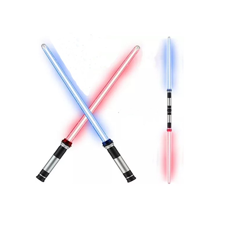 2 Sable Par Star Galaxy Wars Espada Luz Sonido Cambia Color