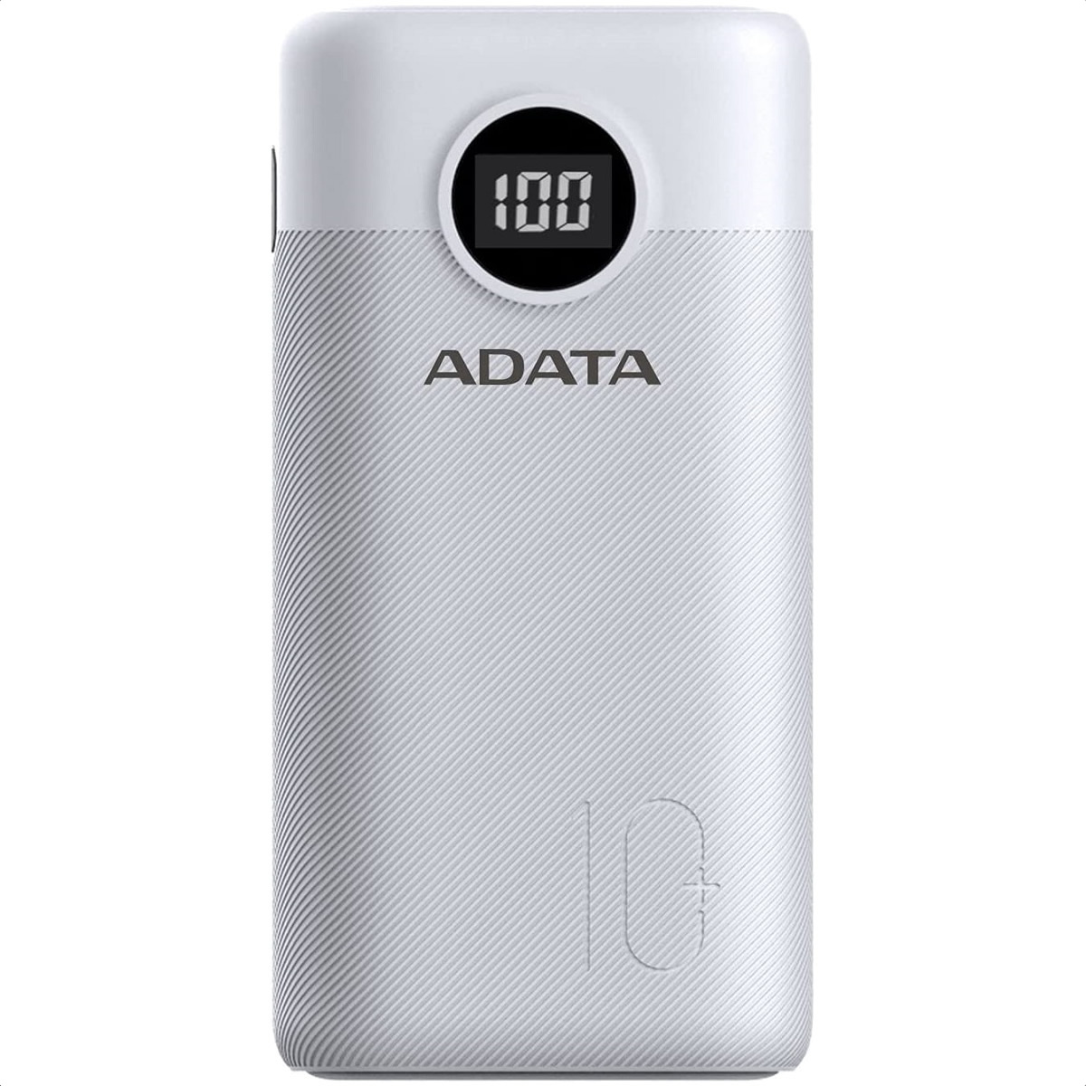 Bateria Adata P10000QCD 10000mAh Blanco USB Power Bank Cargador Portatil AP10000QCD-DGT-CWH.