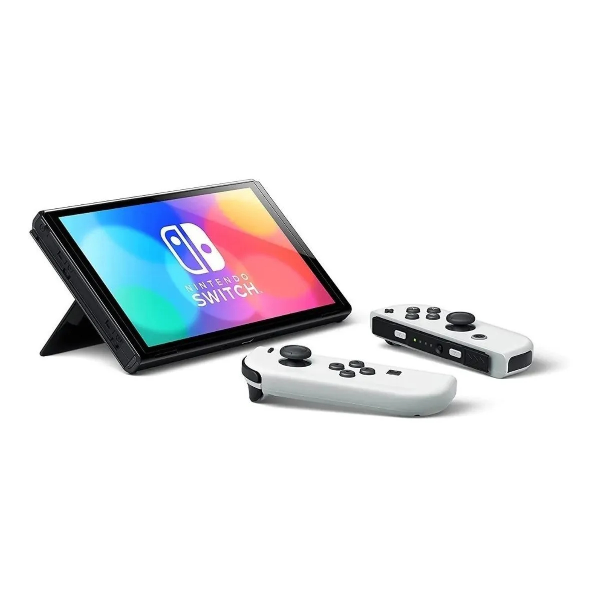Nintendo Switch OLED 64GB, Control Joy-Con Blanco y Negro.