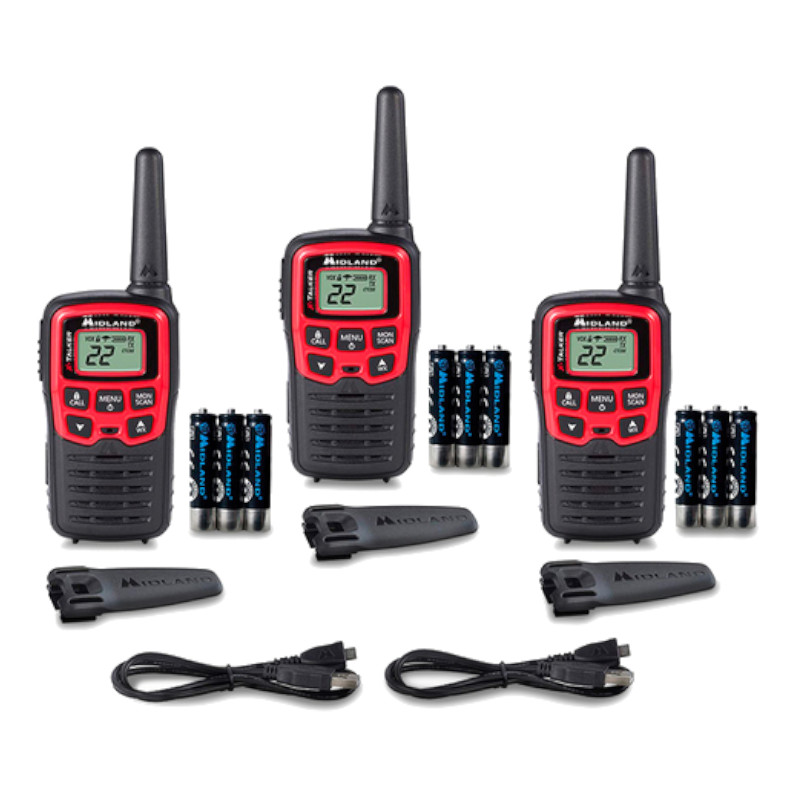 Radios 2 Vias Paq C/3 Midland T31x3vp Hasta 41km (26millas).