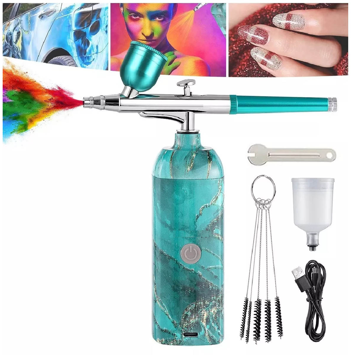 Kit Aérographe Professionnel,SucceBuy Aérographes Double Action à - Foto 9