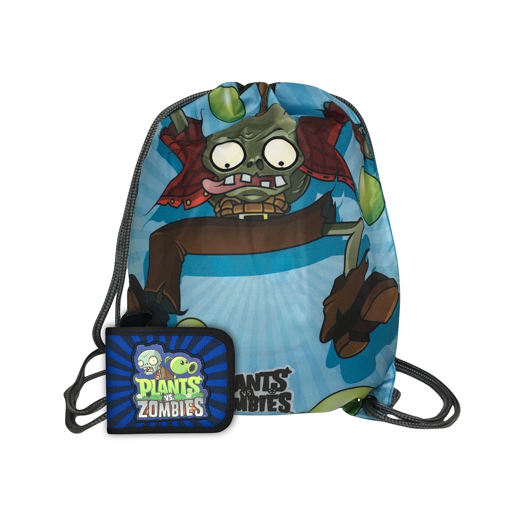 Kit Cartera y Morral Plantas Vs Zombies 