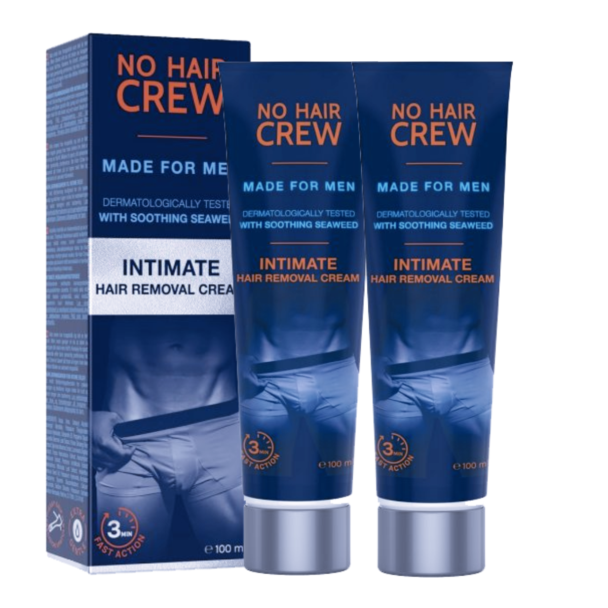 NO HAIR CREW Intimate Cremas Depilatorias íntimas Duo Pack para hombre 200ml